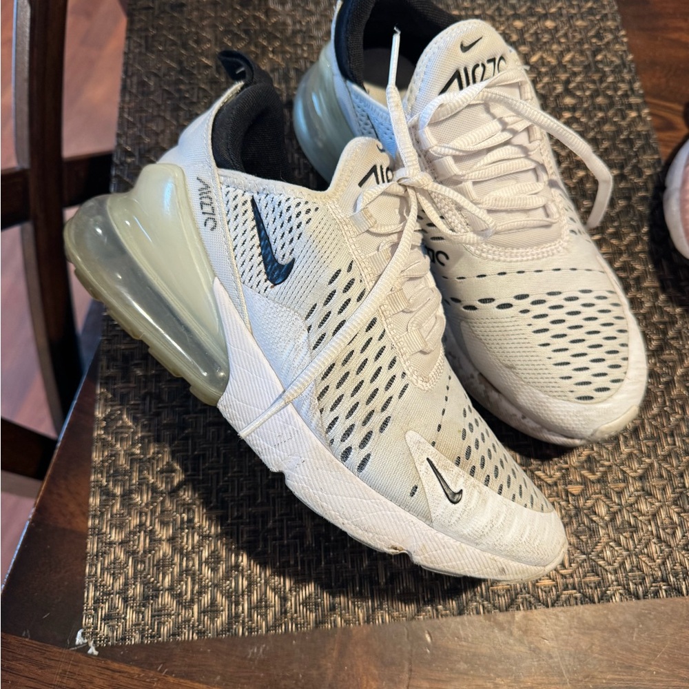 Nike Air Max 270 White and Black Sneakers